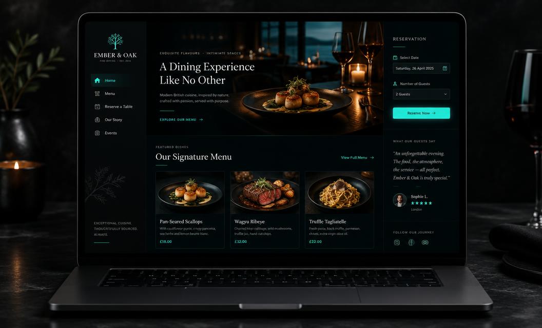 Ember & Oak website
